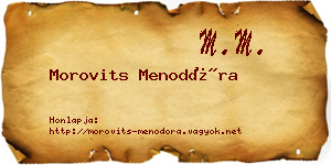 Morovits Menodóra névjegykártya